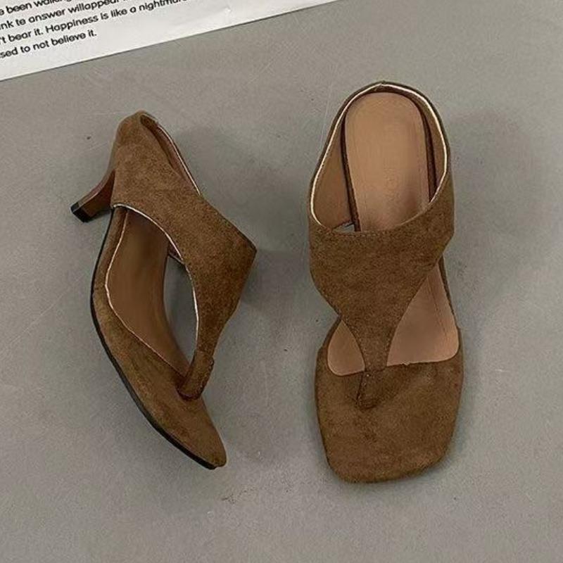 Fashion Clip Toe Women Slippers High Heels Shoes Designer Woman Flip Flops Fashion 2025 Summer Sandals Trend Brand Pumps Mujer Zapatos