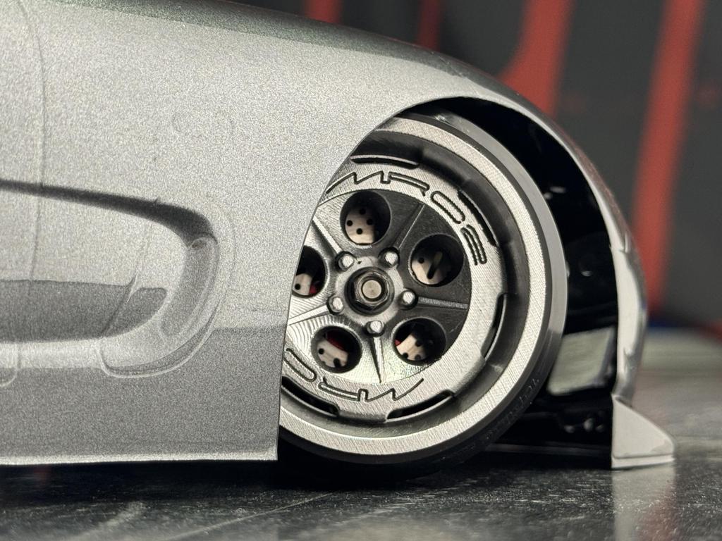 Soft Slim Wheel Type M (Offset 4) for RC Drift, 3D Printed, White