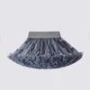 Lace Skirt Girls Fluffy Chiffon Pettiskirt Solid Colors Tutu Skirts Girl Dance Skirt Christmas Tulle Petticoat Tulle