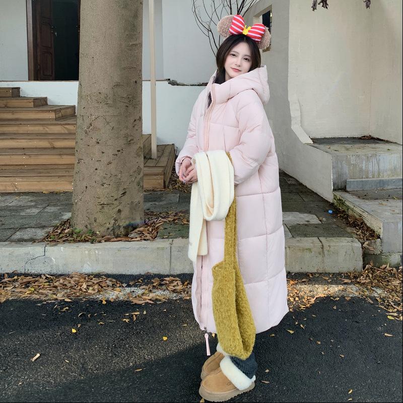 Medium and long cotton-padded women's new popular hooded thick winter cotton-padded jacket cotton-padded loose fashion coat