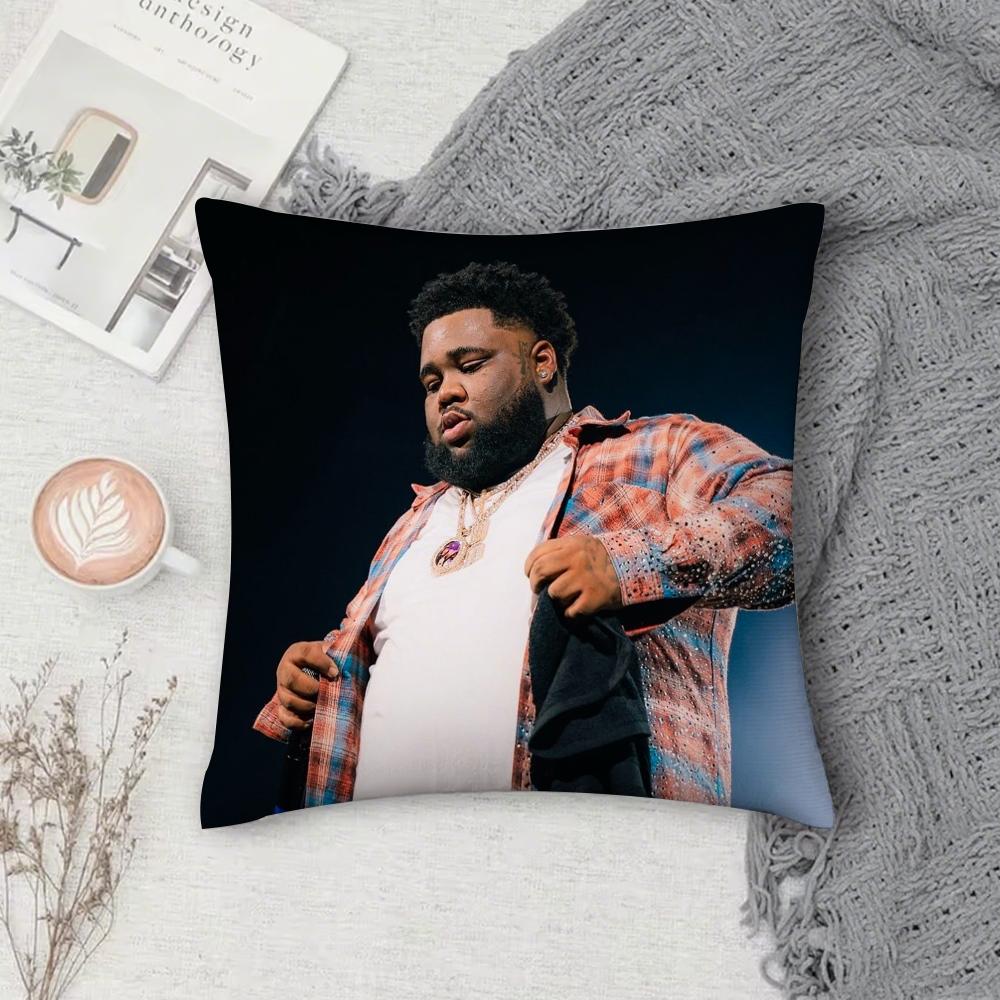 Rapper Rod Wave Last Lap Pillow Case Square Double-Sided Printing Short Plush Sofa Cushion Cover Bedroom Bedside Pillow