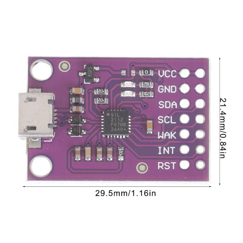 CP2112 Debug Board USB to I2C Communication Module Type C Evaluation Kit Sensors Module Adapter for Data Monitoring