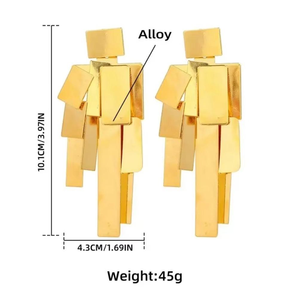 Square Geometric Drop Earrings Holiday Party Jewelry Stud Earrings  Women Gifts