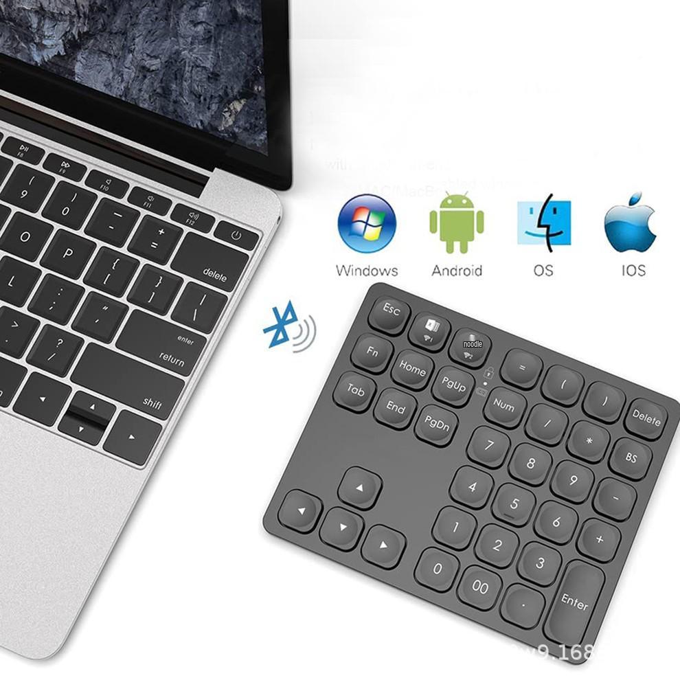

Rechargeable Wireless Bluetooth Numeric Keypad – 36-Key External Data Entry Keyboard чорний