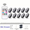 RGB LED Portable Party Lights Remote Control Wireless Lighting Rechargeable Car Footwell Light Under Glow Kit Accessories Gift
