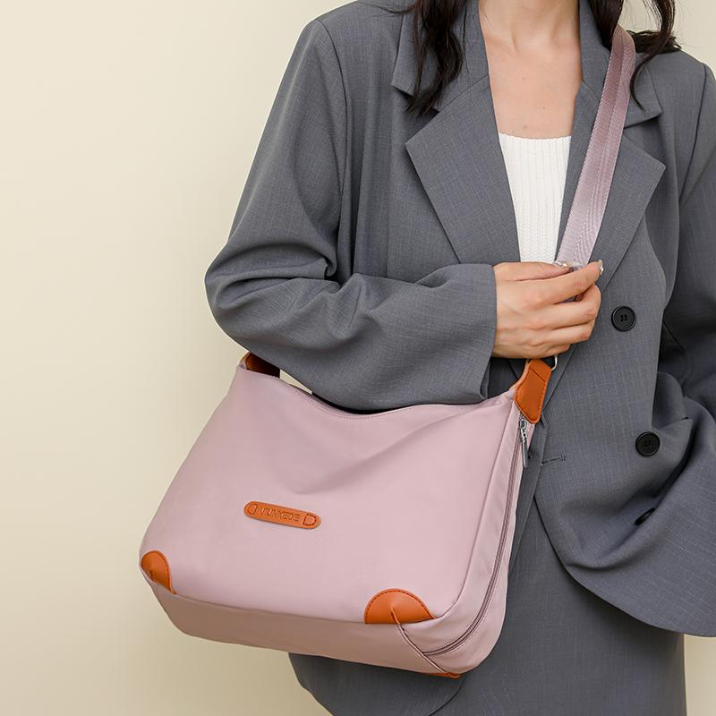 Geantă ușoară din pânză de nailon impermeabilă de mare capacitate pentru femei, geantă de umăr, geantă crossbody, geantă pentru mamă