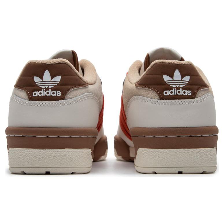 Adidas Originals Rivalry Non-Slip Shock Absorbing Durable Low-Top Skate Shoes Unisex Sneakers White Red Brown IE7772