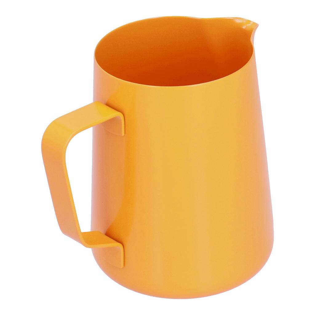 600ml Rostfritt Stål Skumkanna Mjölk Kaffe Skumkanna med Spetsig Hällpip för HemmetOrange