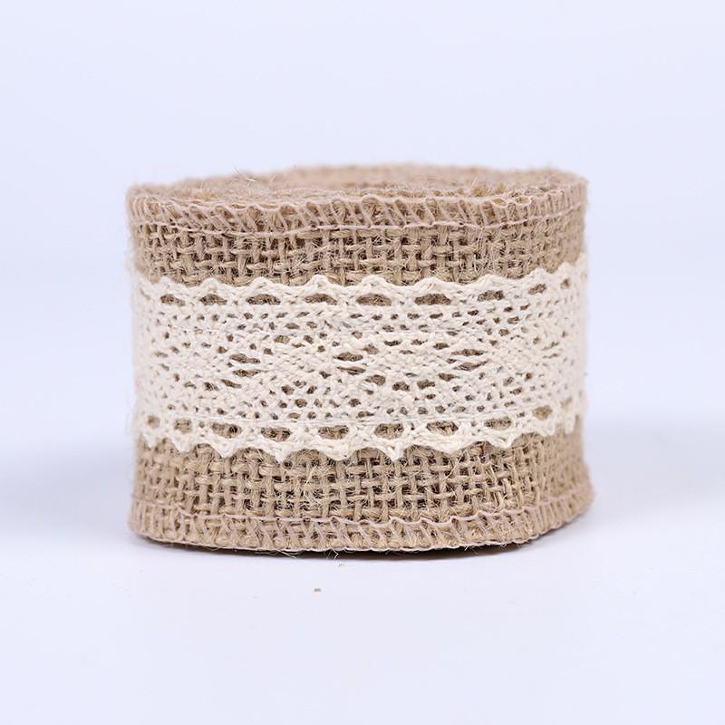 Burlap Lace Ribbon - 6CM Wide, 2M Long | Handmade Christmas Craft & Wedding Decoration