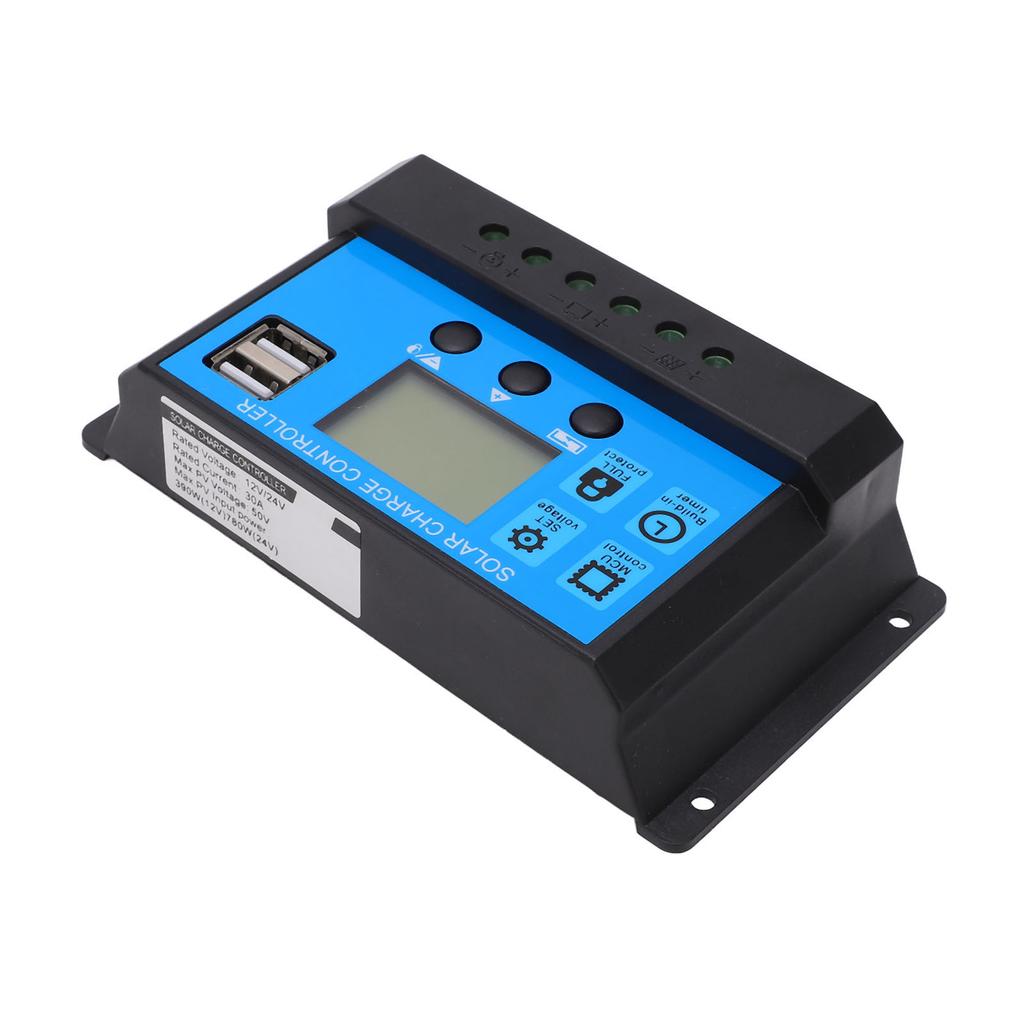 PWM Solar Panel Controller LCD Display Smart Charge Discharge Controller for LCD Street Light 12V