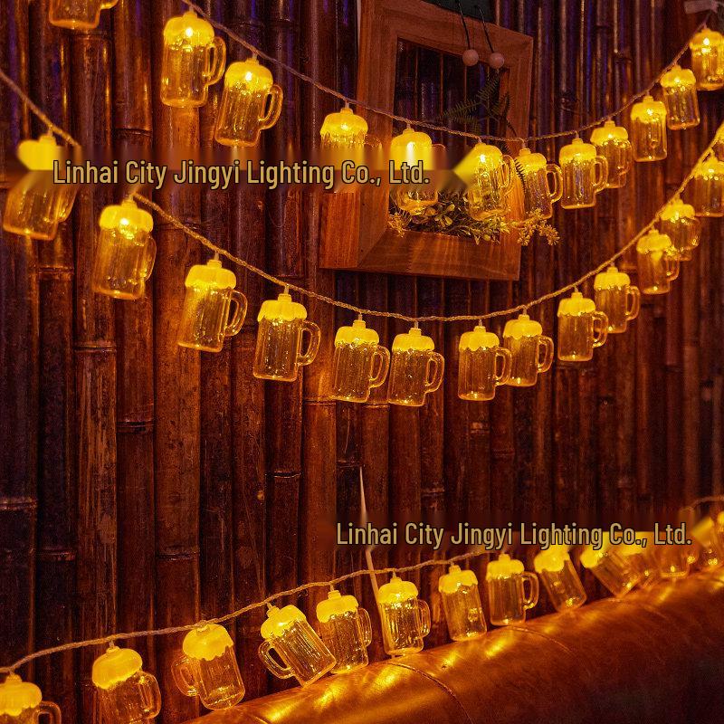 LED String Lights with Colorful Fruit and Lobster Designs, Battery/USB Powered.