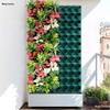 Wall-Mounted Vertical Planter: Outdoor/Indoor Green Plant Display with Beehive Trough