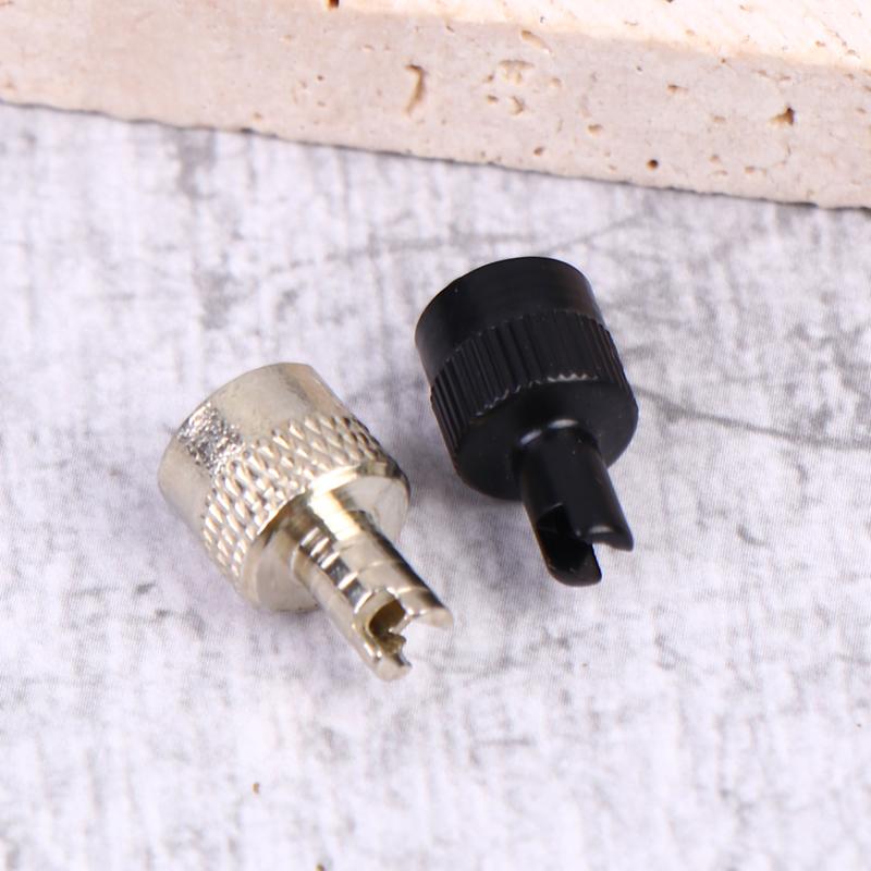 4 Pezzi Tappo Stelo Valvola Pneumatico Metallo Testa a Fessura Copristelo Con Strumento di Rimozione Nucleo Coprivalvole Ruota Per Auto Moto