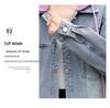 Spring 2025 Women's Spot Denim Jacket with Detachable Hood - Versatile Fashion MZ130
