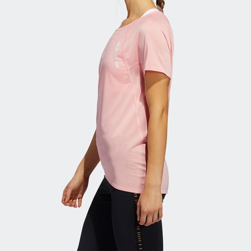 Adidas Heat.Rdy Running Tee Women Tops Pink FK0734