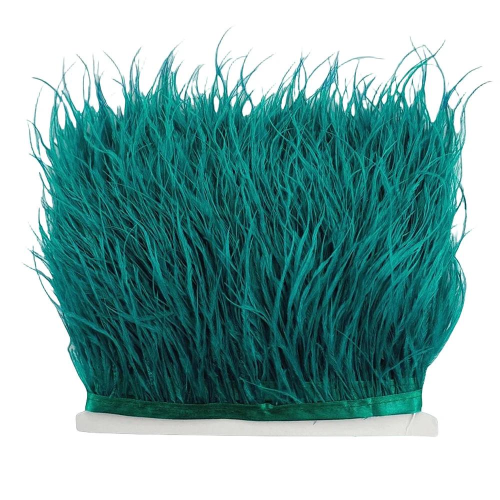 1/10M Natural Plume Black Ostrich Feathers Trim Crafts DIY Feather Ribbon Jewelry Making Wedding Party Christmas Decor 8-10cm