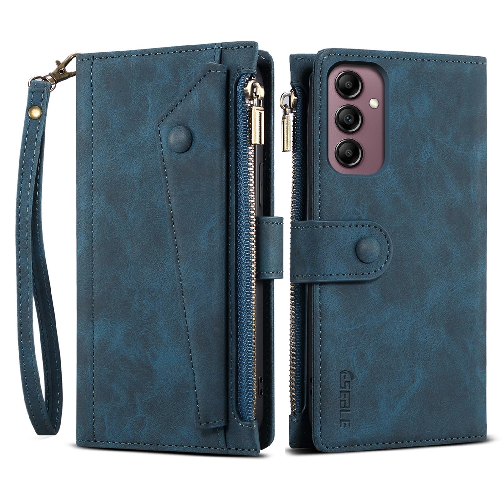 

Для Samsung Galaxy A26 5G Чохол Гаманець на блискавці Шкіряна Підставка Чохол для телефону Blue