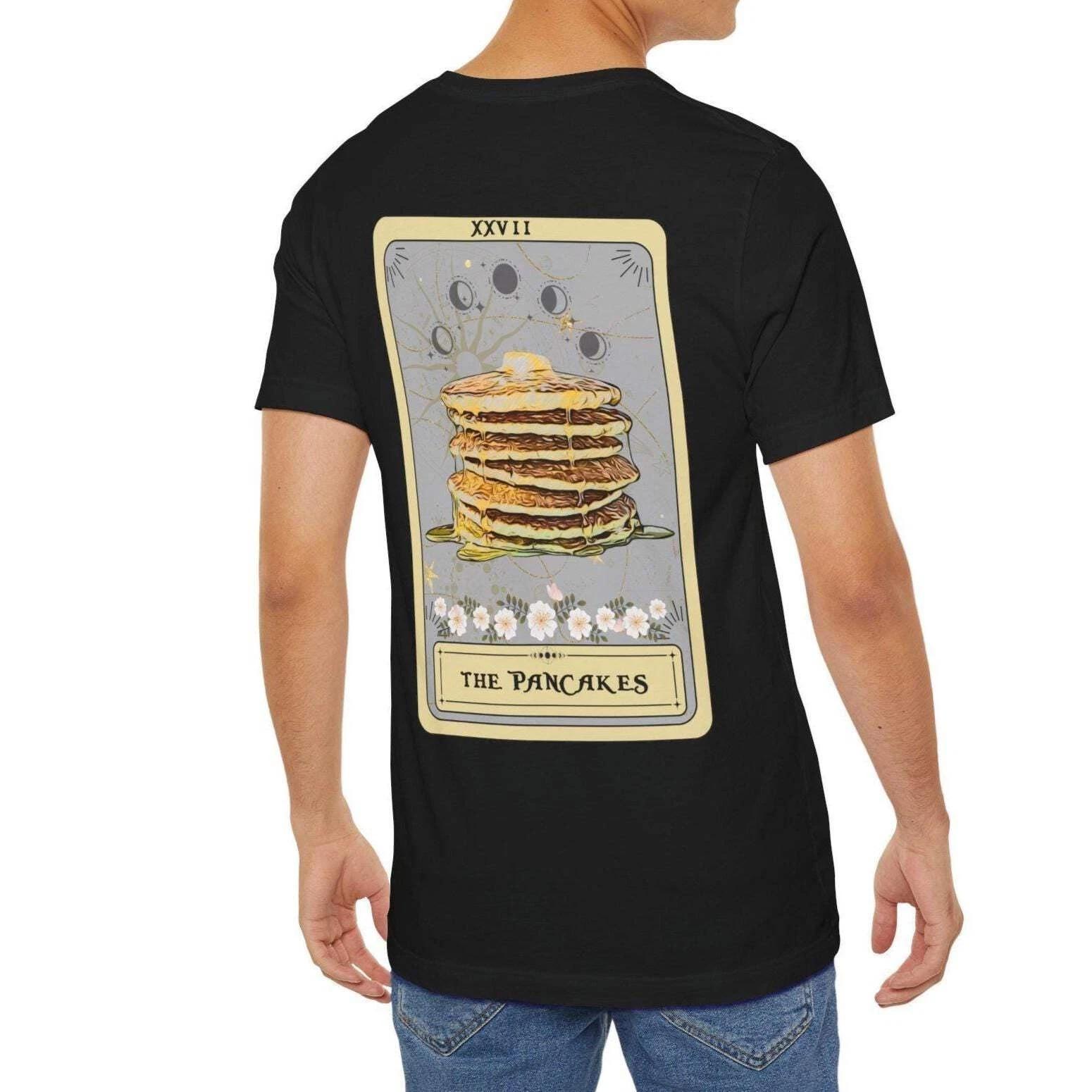 Pancakes Tarot Card Shirt - Back Print Breakfast Tee for Pancakes Lovers S