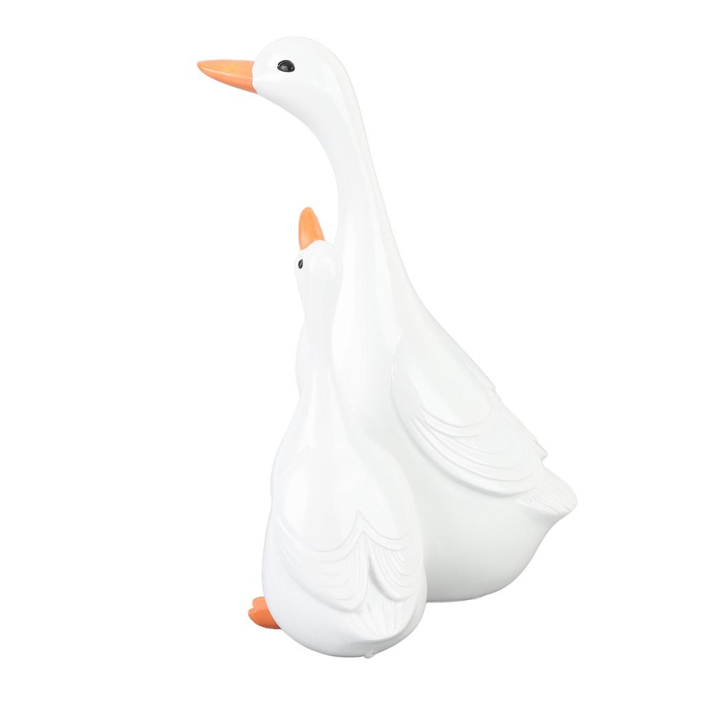 Entenskulptur Simulierte Regenfeste Harz-Enten- und Entkükenstatue für Gartendekor