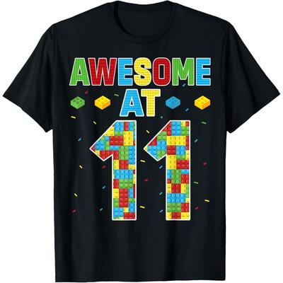 Building Blocks Toy Lover 11th Birthday 11 Years Old T-Shirt