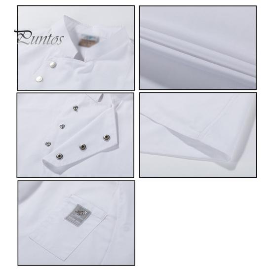 Solid Color Chef Top Slanted Collar Button Short Sleeve Pocket Hotel Workwear Professional Stand Cardigan Catering Uniform Kitchen Clothes Waiter