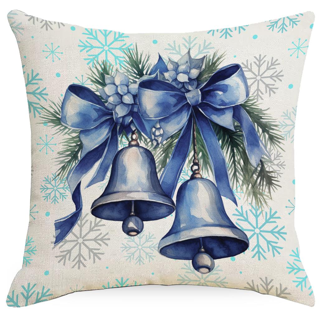 Christmas Embroidered Circle Yarn Pillow Sofa Pillow Cushion Decorative Pillow Cover Without Core