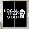 Wu T-tang Clan Elegant Room Curtains for Living Room Modern Home Decoration Blind Blackout Curtain Tiebacks Black Out Curtains