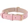 Dog Collar, Leather, Adjustable Dog Collar Soft Cushion Padded Leather for Small, Medium or Large Dogs, Pink,2024 Ping