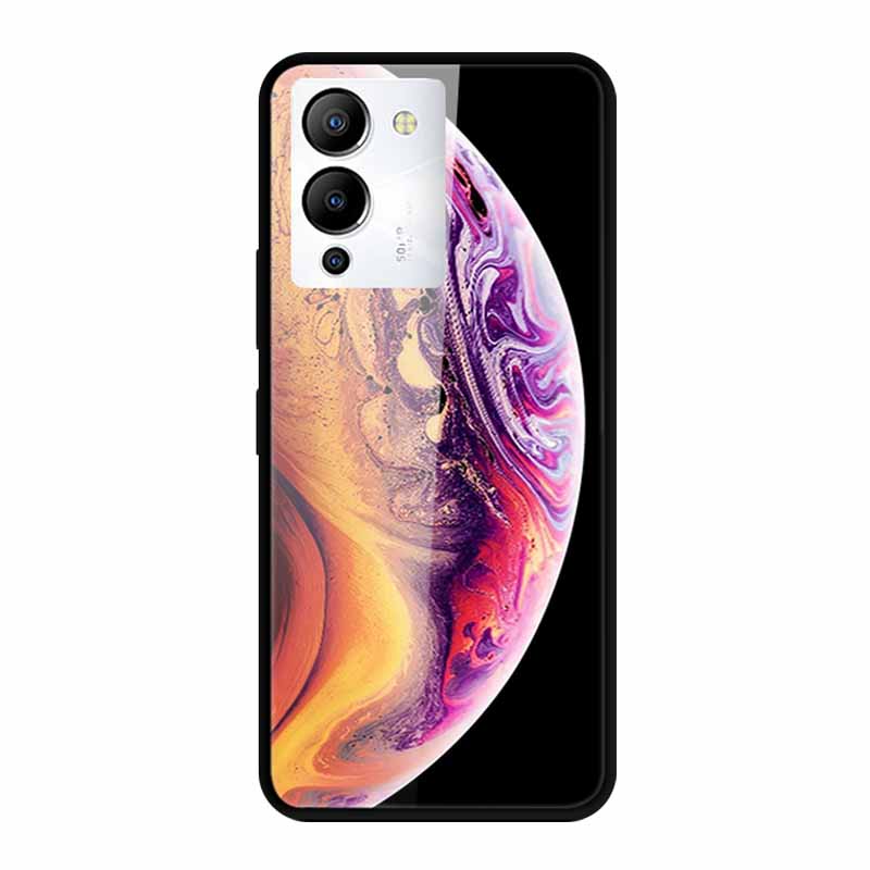 Luxury Shockproof Tempered Glass Back Cover Hard Case For Infinix Note 12 G96 Infinix Note 11pro 11s Protective Cool Phone Cover