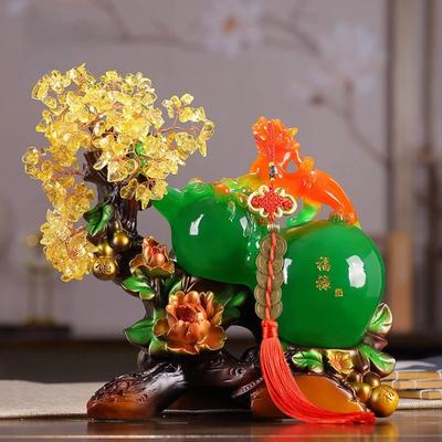 Fortune Gourd Brave Crystal Ornaments Crafts Home Office Living Room Wine Cooler Furnishings Decor