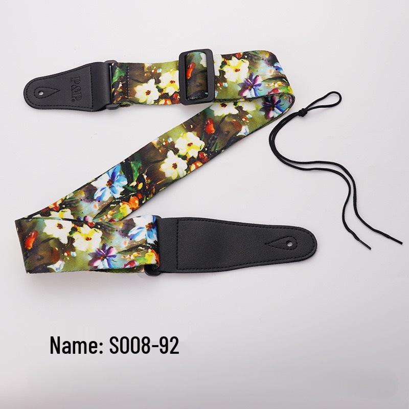 PP Widened PU Leather Guitar Strap - Electric & Classical Folk Style, Personalized Crossbody Design