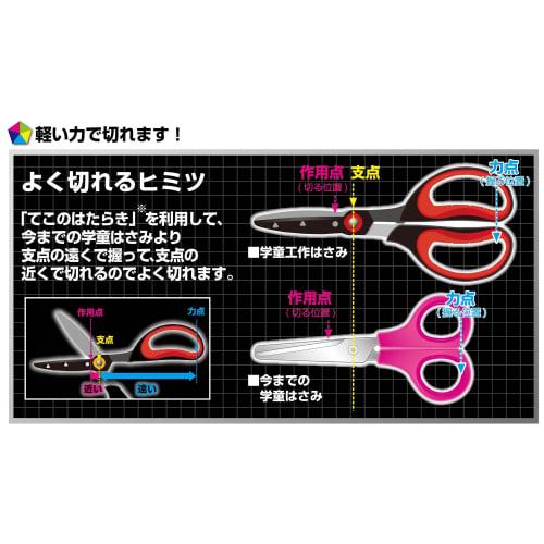 Kutsuwa STAD School Children's Craft Scissors for Left Hand Yellow SS106L