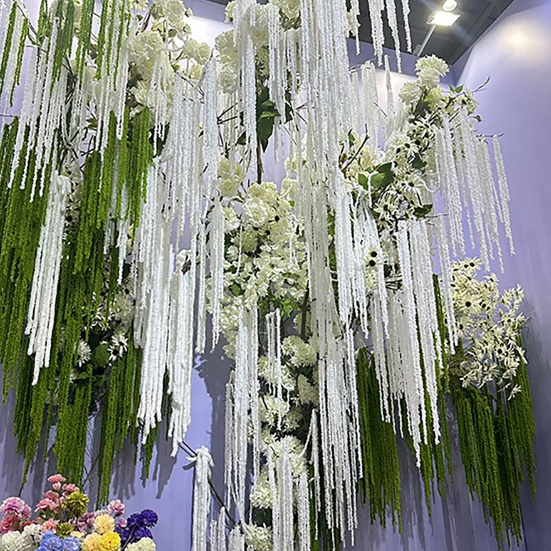Simulation Green Plants Artificial Weeping Willow Vine Wall Ceiling Hanging Vine Plant Wedding Party Background Arrangement