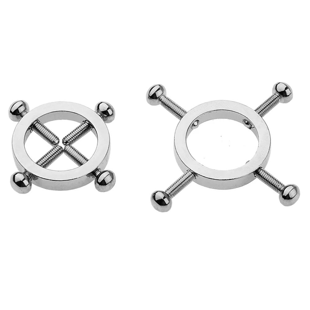 Stainless Steel Adjustable Nipple Clips Erotic Goods Nipple Stimulation Breast Bondage Restraint Bdsm Sex Toy for Woman