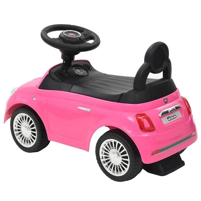 VidaXL Ride-on Car Fiat 500 Pink Outdoor Vehicle Auto Toy Child 80217