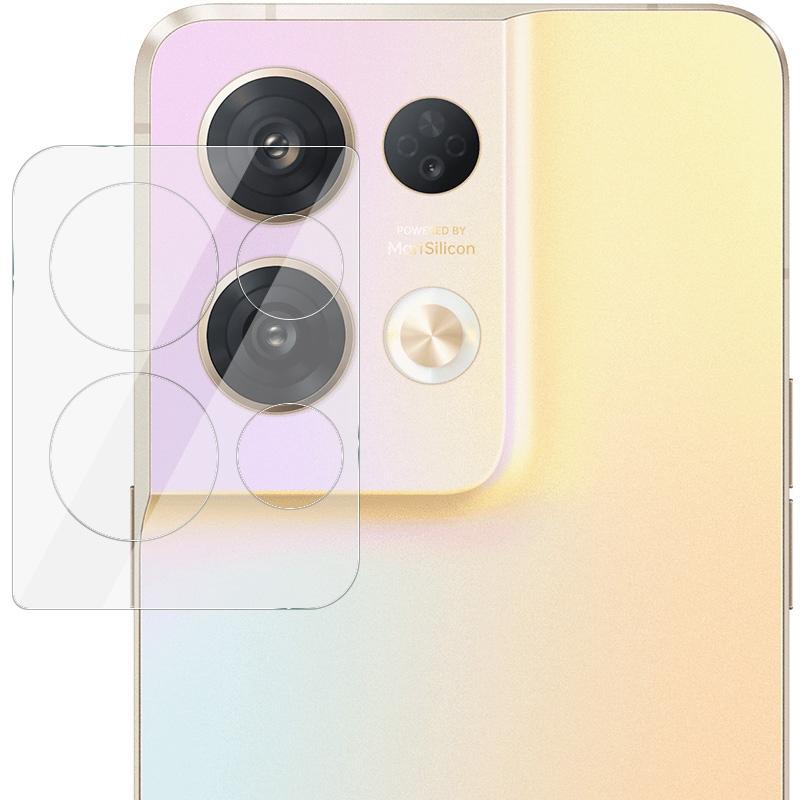 

IMAK for Oppo Reno8 Pro 5G HD Tempered Glass Lens Film+Acrylic Lens Cap Anti-Scratch Integrated Camera Lens Protector Type A