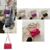 Stylish Black White Purple And Fuchsia Crossbody Chain Bag For Trendy Casual Outfits With Versatile Chic Design