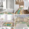 1Pcs Summer Ocean  Pattern Floor Mat Modern Kitchen Polyester Rug Non-Slip Colorful Indoor Carpet, For Home Bathroom Bedroom Living Room Decor