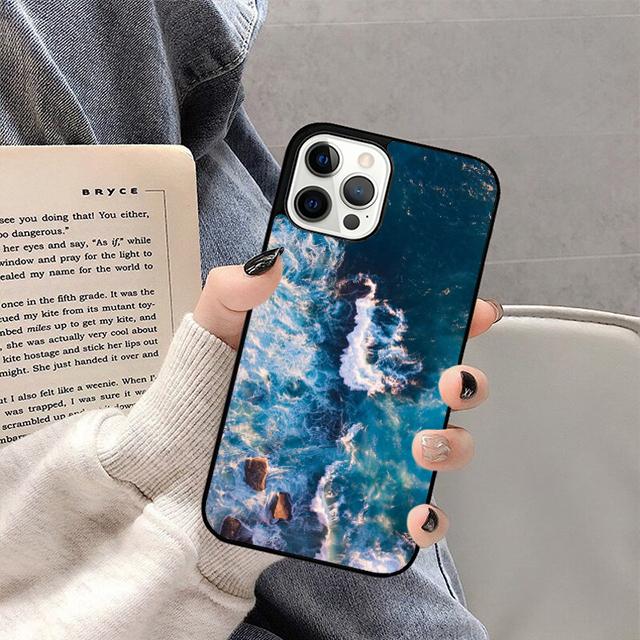 Blue Sea Ocean Waves Mobile Phone Cases Cover For iPhone 17 Air 16 15 14 12 13 11 Pro MAX Apple Plus Coque