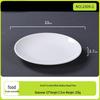9-inch White Ceramic Shallow Round Plate
