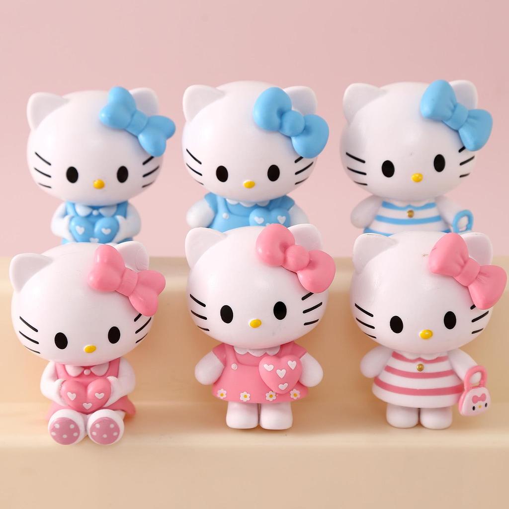 Cartoon Cat Figurine Blind Box: Q Version Kitten Desktop/Car Decoration Trendy Toy Gift