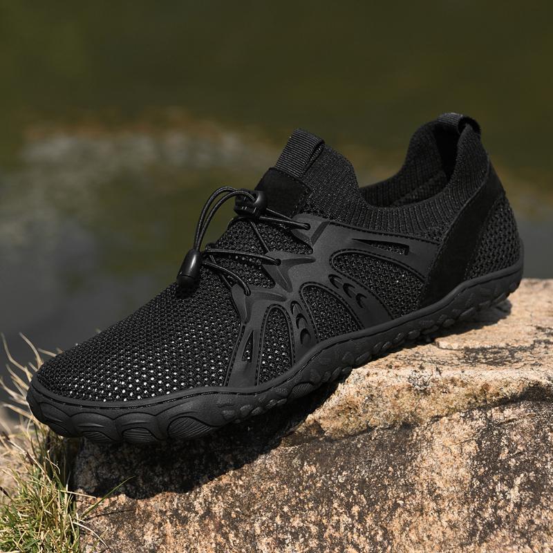 Fashion Thick-Soled Mens Hiking Sneakers Outdoor Sports Casual Shoes All-Season Male Mesh Shoes Breathable Wading Aqua Shoes Trainers