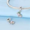 Charm Bead Components Authentic Original Copper Metal Four-leaf Clover Elephant Pendant Bead Component Bead Components Compatible With Bracelet High