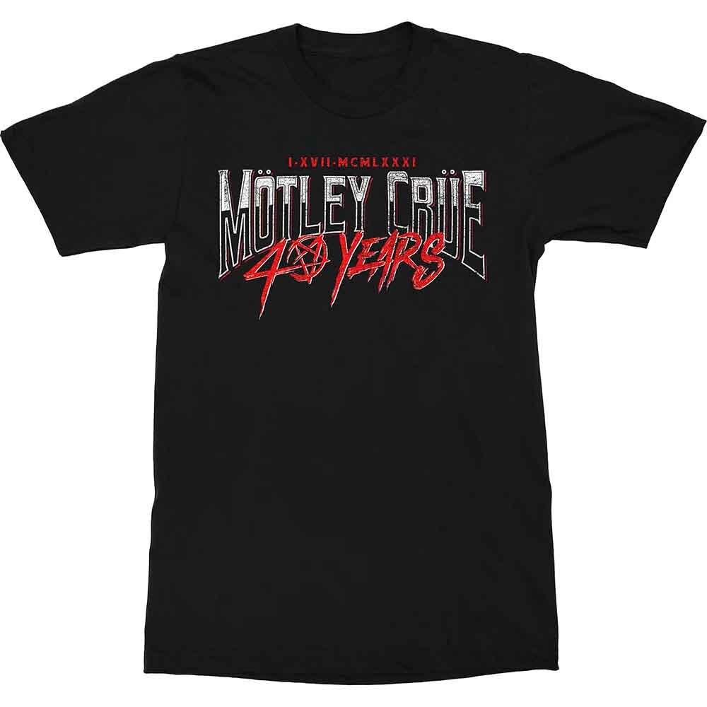 Motley Crue Unisex T-Shirt: 40 Years (X-Large) S