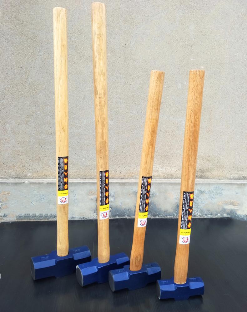 Marteau de forgeron en acier au carbone forgé de 8 livres avec manche octogonal en bois