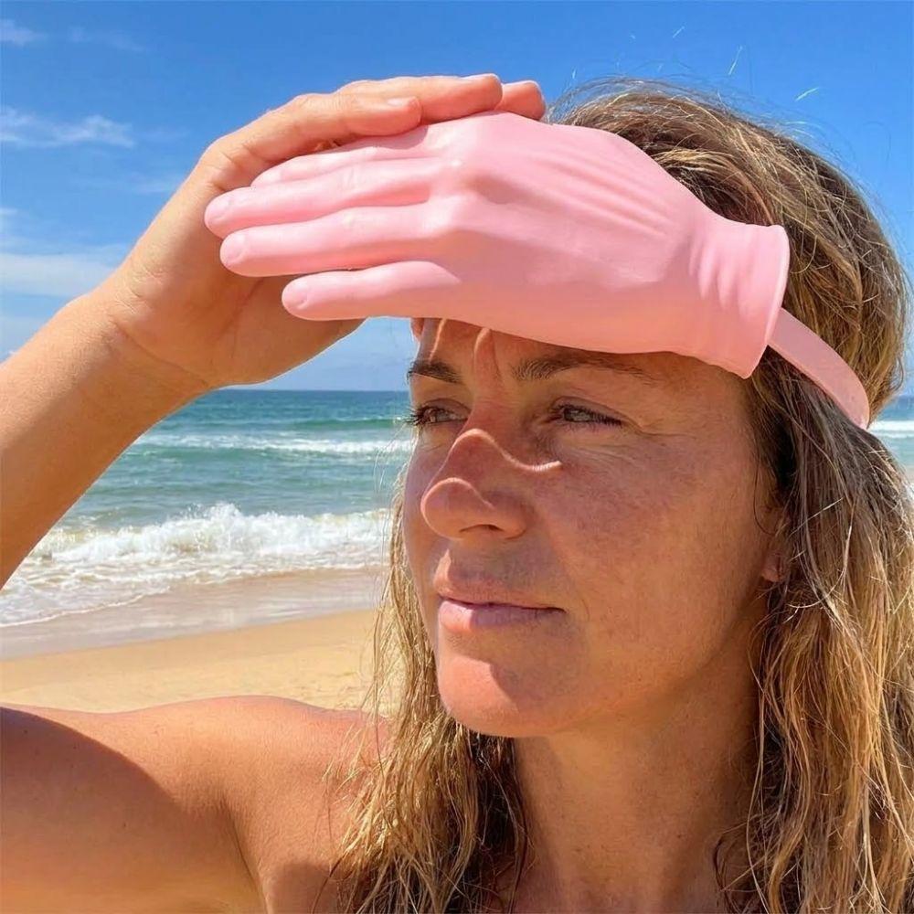 UV Protection Hand Shaped Visor Adjustable Sun Protection Cap Outdoor Beach Hat Pool Party