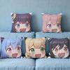 Impact Cushion Cover Soft Case Face Genshin Sofa Living Room Home Q Cute Game Comfortable Office Decor Protective Pillow Covers