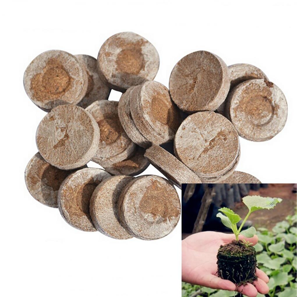 Peat Pellet Seed Compress Compact Plug Seed Starter Natural Coconut Fiber Germination Percentage Gardening Plant Transplanting