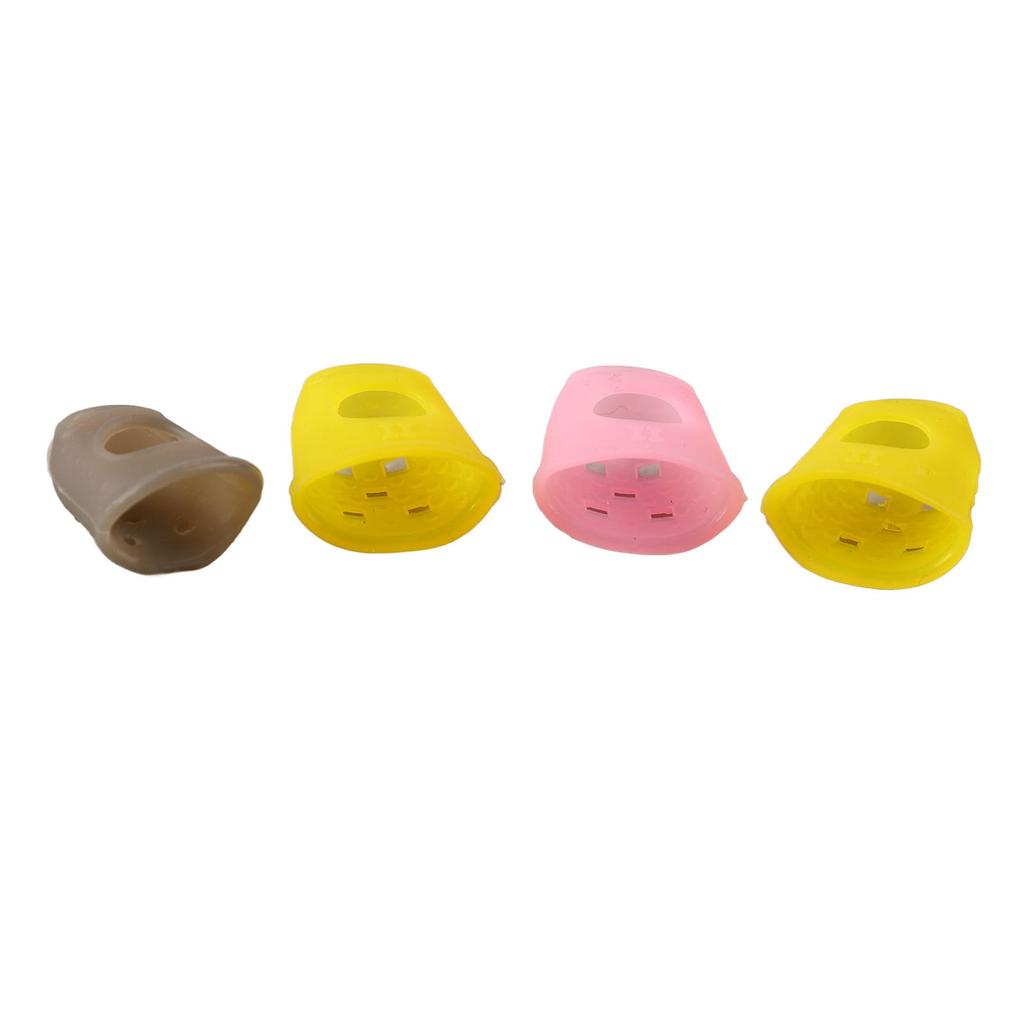 4 Stücke Gitarre Fingerschutz Silikon Anti Slip Fingertip Protector Schutz Abdeckkappe für Saiteninstrument