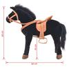 VidaXL Plush Toy Black Horse 91310